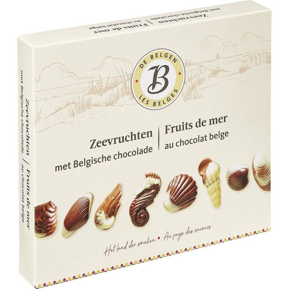 Les Belges - Chocolat assortiment fruits de mer au chocolat belge