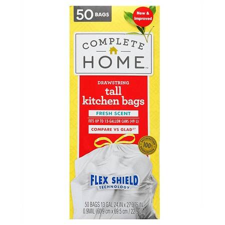 Complete Home Drawstring Flex Shield Kitchen Bags