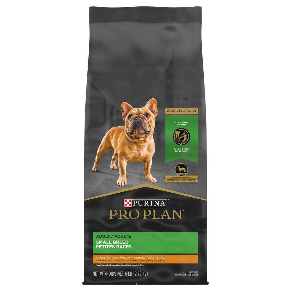 Purina Pro Plan Small Breed Petites Races Dog Food, Chicken-Rice Formula (6 lbs)