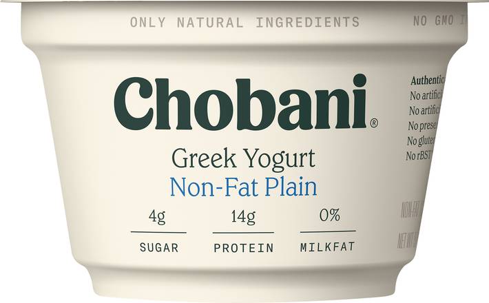 Chobani Greek Non-Fat Plain Yogurt