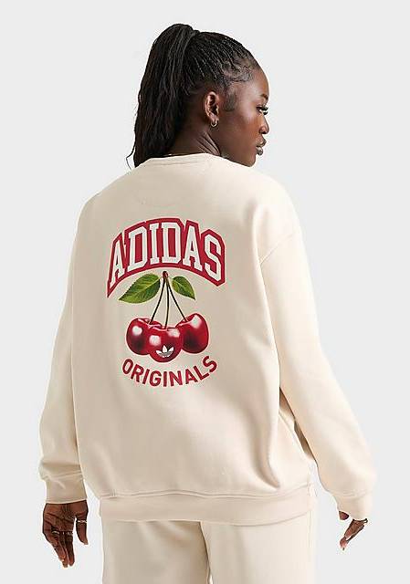 Adidas Originals Cherry Oversized Crewneck Sweatshirt Delivery