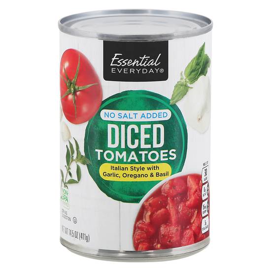 Essential Everyday No Salt Added Italian Style Diced Tomatoes (14.5 oz)