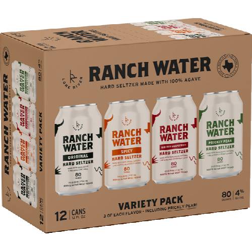 Lone River Ranch Water Variety Pack 12 Pack Cans