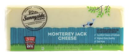 Sunnyside Farms Deli Style Monterey Jack Cheese Block (8 oz)