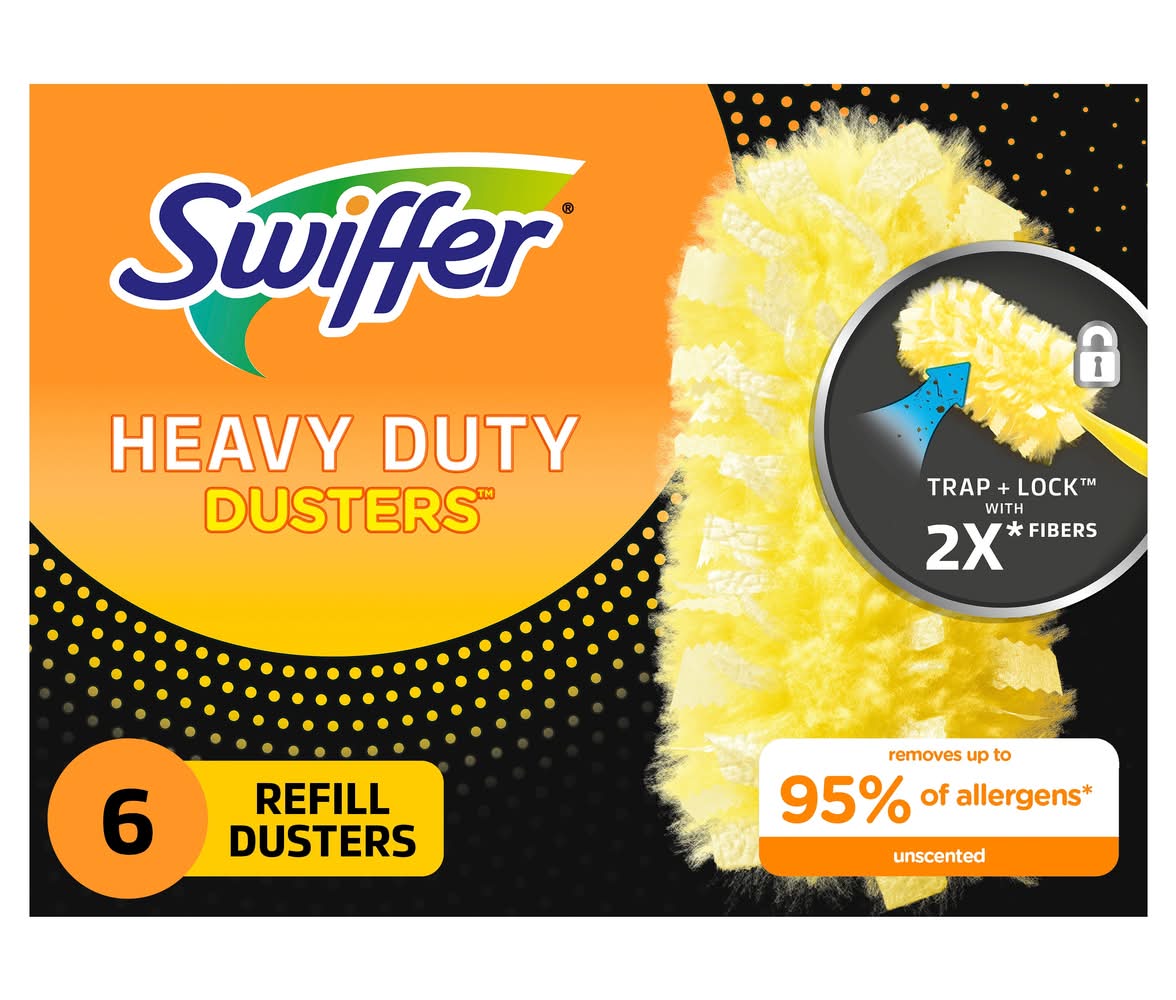 Swiffer Dusters Heavy Duty Poly fiber Refill 6 -Count