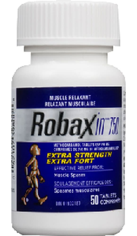 Robaxin Relief Muscle Tablets 750 mg (1 g, 50 ct)