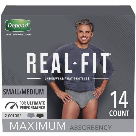 Depend Real Fit Incontinence Underwear For Men, Maximum Absorbency (14 units)