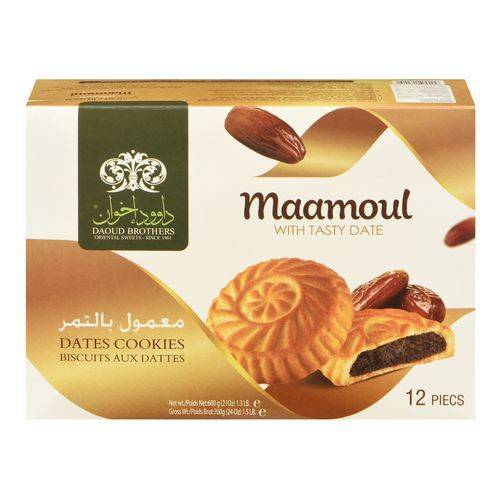 Daoud Brothers · Maamoul date turnover cookies - Biscuits aux dattes Maamoul (600 g - 12unités, 600g)