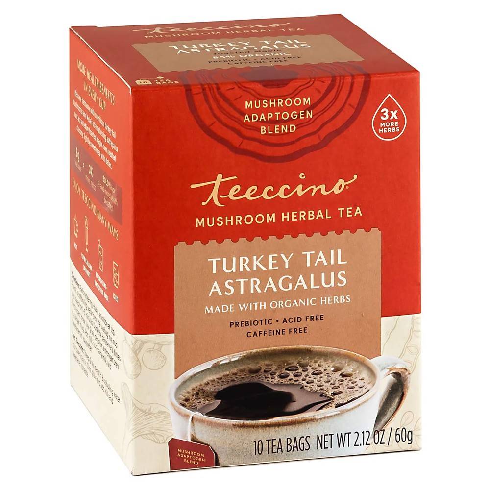 Teeccino Mushroom Tea Turkey Tail Astragalus Delivery Near Me Order
