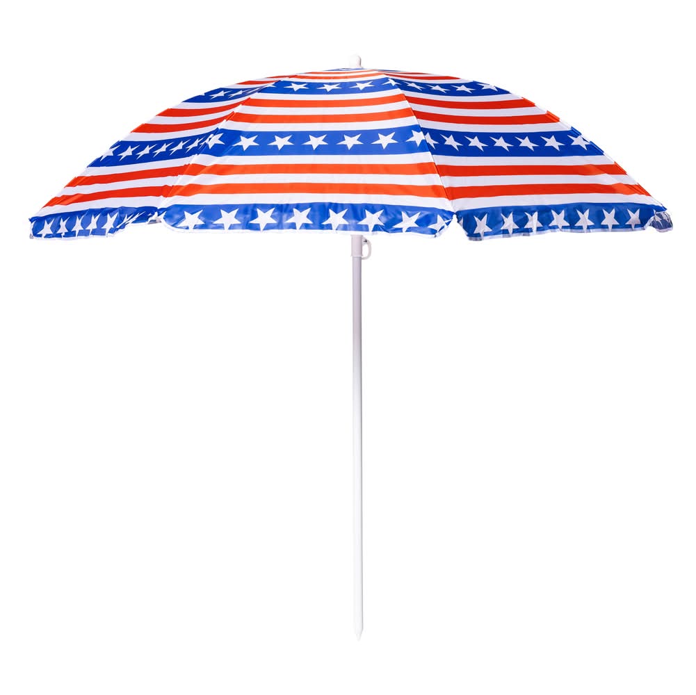 Striped Beach Umbrella 6ft America