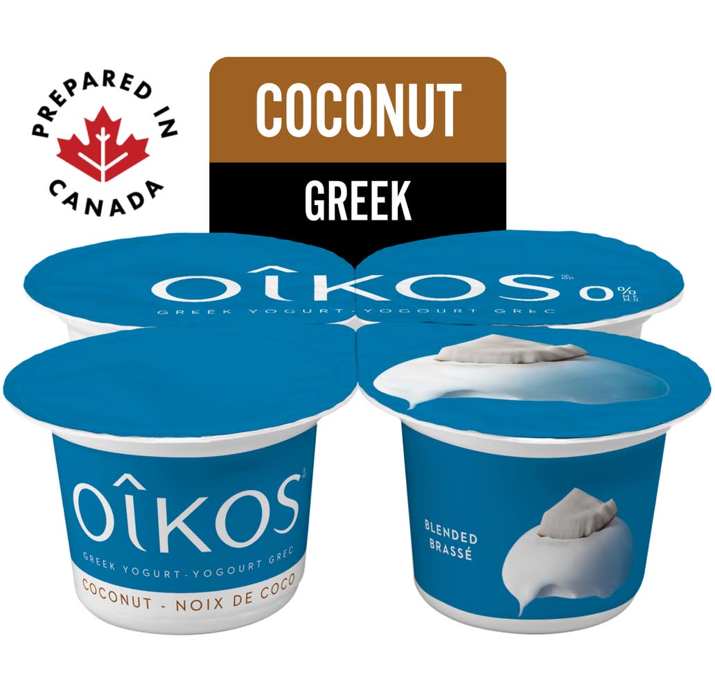 Oikos 0% Greek Yogurt, Coconut (4 x 400 g)