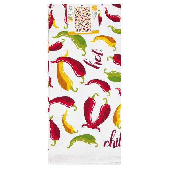 Mukitchen Chili Peppers 100% Cotton Designer Dish Towel (1 dishtowel)