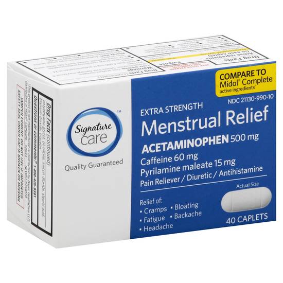Signature Care Acetaminophen 500 mg Menstrual Relief (40 ct)