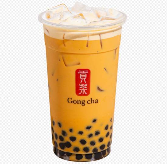 Pumpkin Pie Milk Tea with Pearls