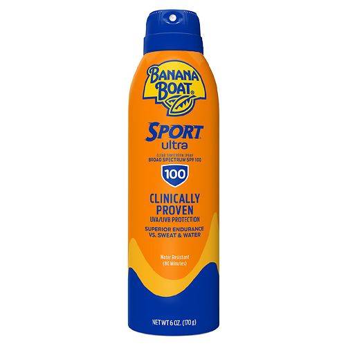 Banana Boat Sport Ultra Clear Sunscreen Spray SPF 100 - 6.0 oz