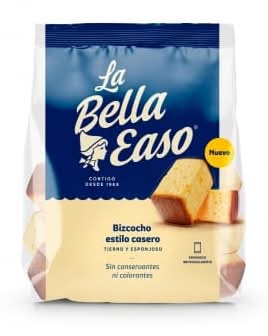 Pastel bizcocho a trozos La Bella Easo 280 g.
