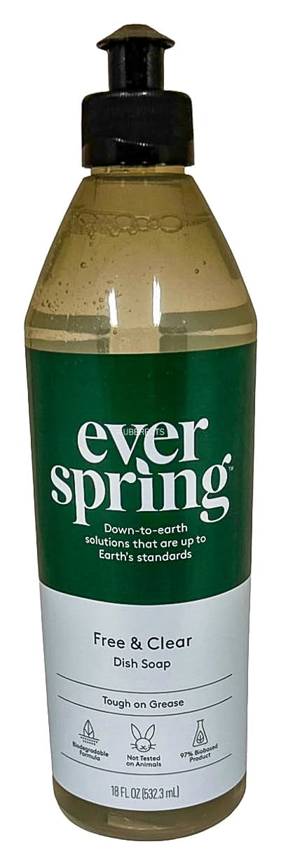 Everspring Free & Clear Liquid Dish Soap (18 fl oz)