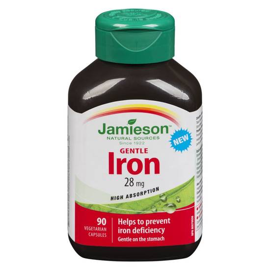 Jamieson Gentle Iron 28 mg 90 Vegetarian Capsules (90 ea)