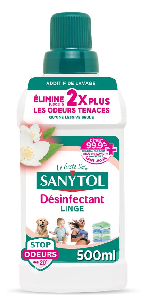 Sanytol - Désinfectant linge anti odeurs, fleurs blanches (500ml)