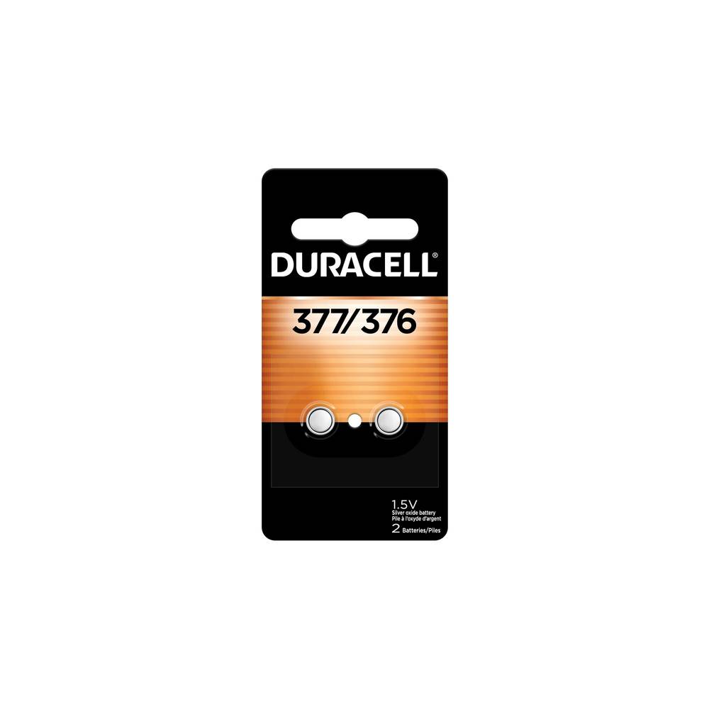 Duracell 376/377 Silver Oxide Battery, 2 Ct