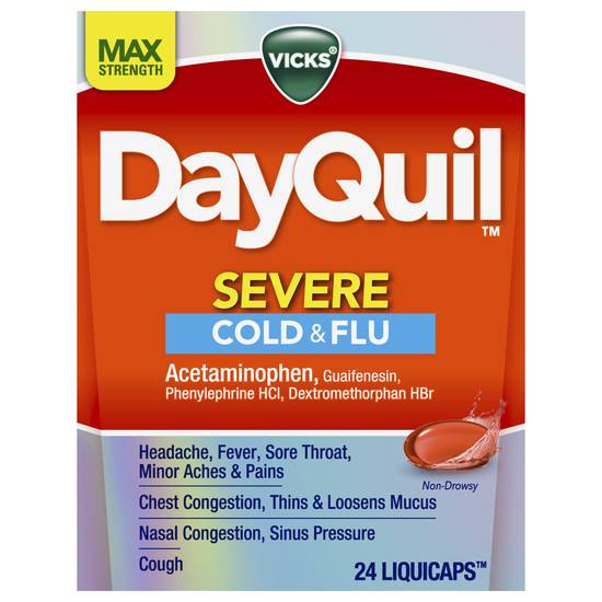 Vick's Dayquil Max Strength Severe Cold & Flu (24 ct)