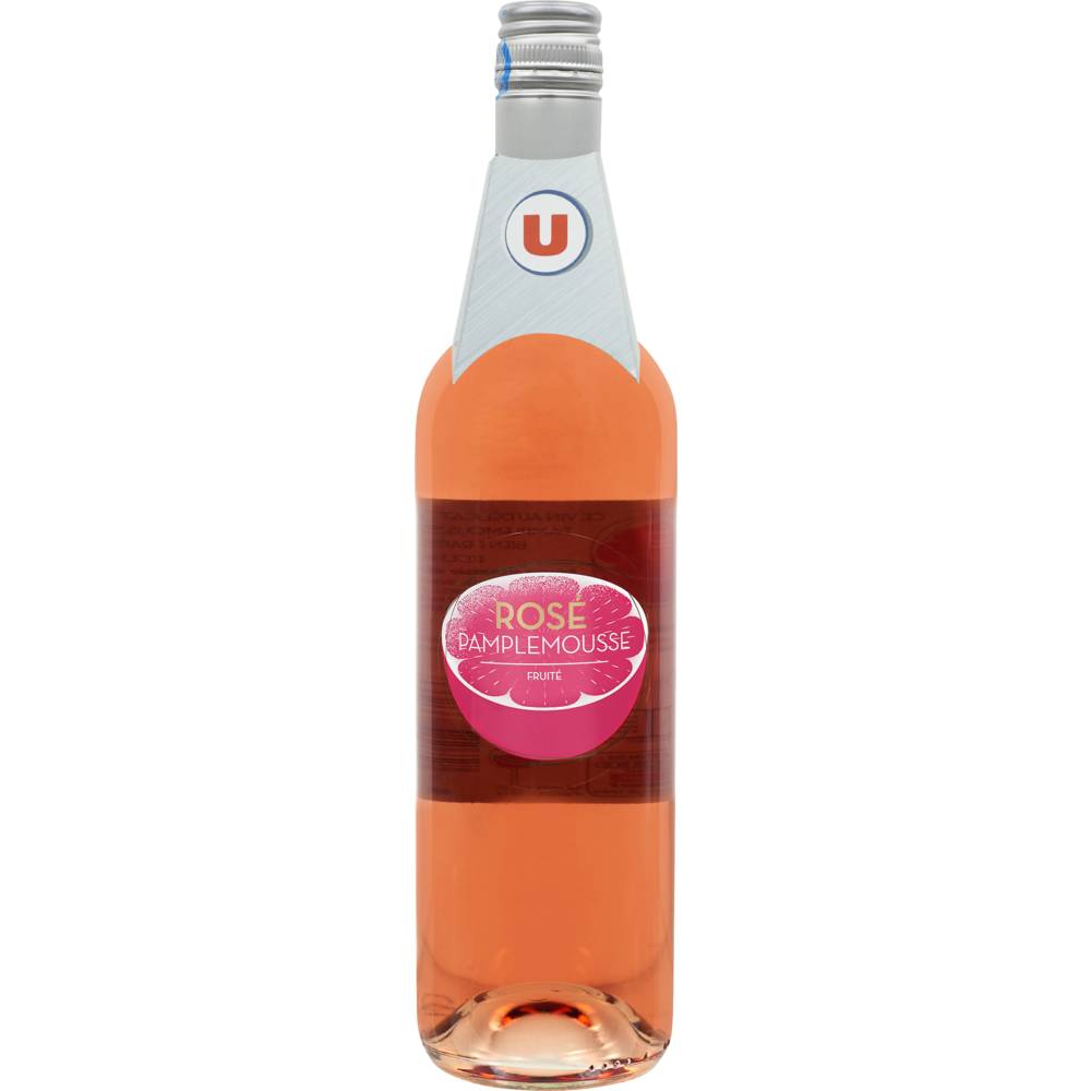Les Produits U - U vin aromatisée à rosé pamplemousse (750 ml)