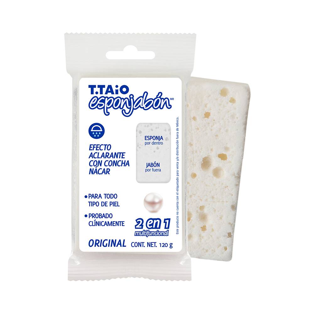 T.taio esponjabón con concha nácar (barra 120 g)