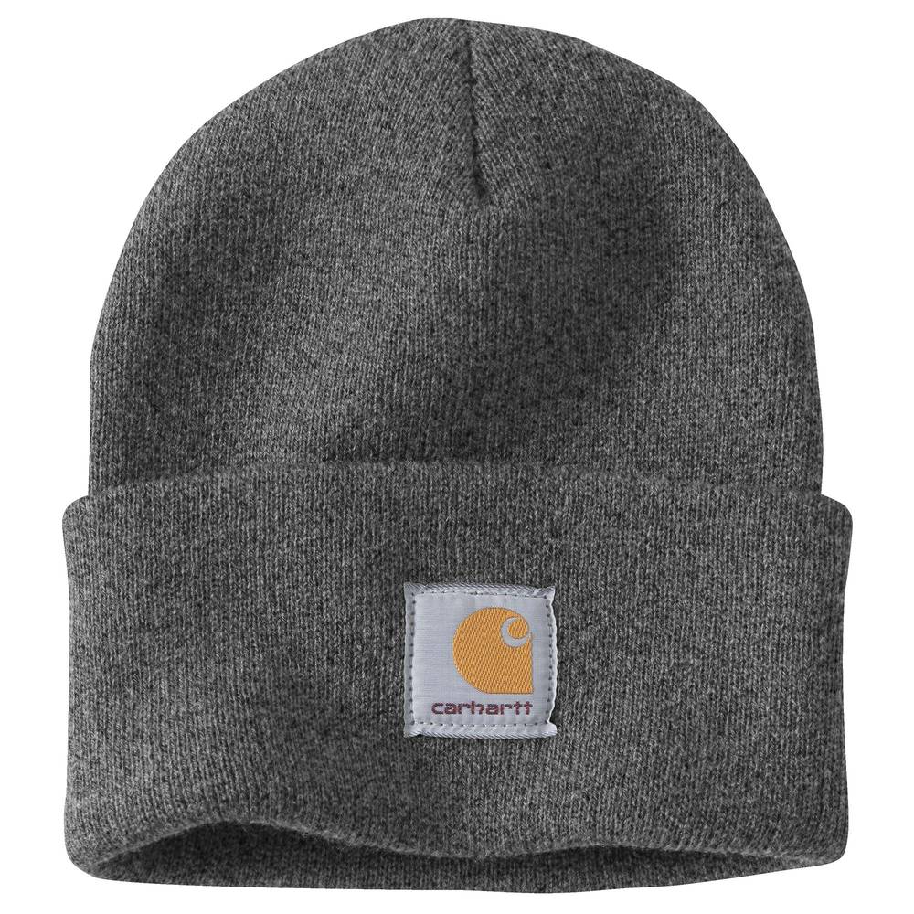 Carhartt Men's Coal Heather Acrylic Knit Hat | A18-CLHOS