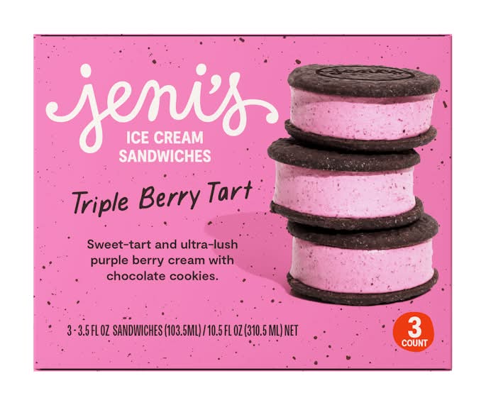 Triple Berry Tart Ice Cream Sandwiches
