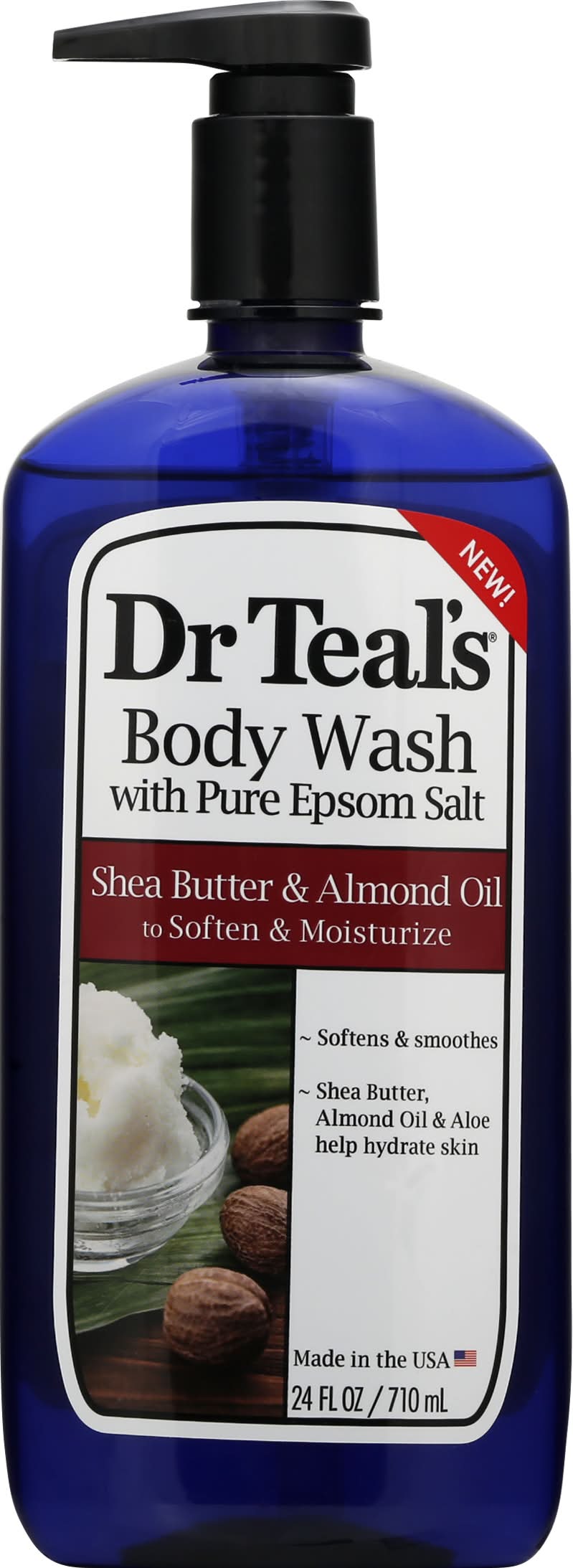 Dr Teal's Body Wash With Pure Shea Butter & Almond Oil Epsom Salt (24 fl oz)