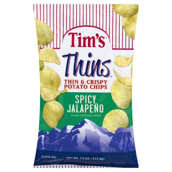 Tims Thins Crispy Spicy Jalapeno Potato Chips (7.5 oz)