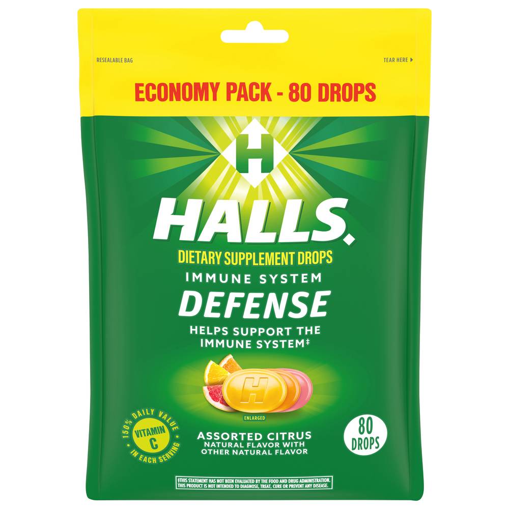 Halls Assorted Citrus Defense Vitamin C Drops (9.6 oz)