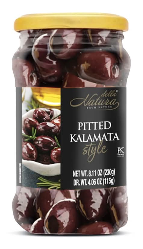 Della Natura Pitted Kalamata Olives Jar, 1-ct.