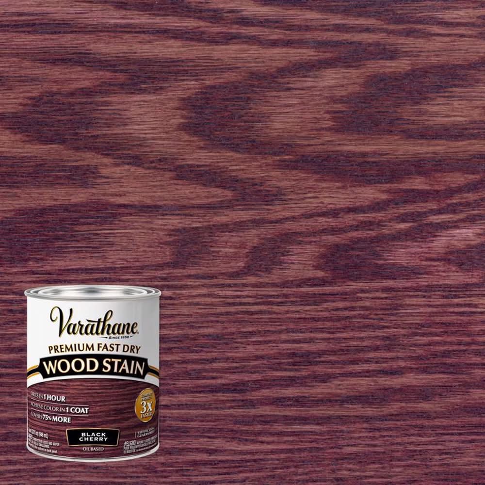 Varathane Semi-Transparent Black Cherry Oil-Based Urethane Modified Alkyd Fast Dry Wood Stain 1 Qt