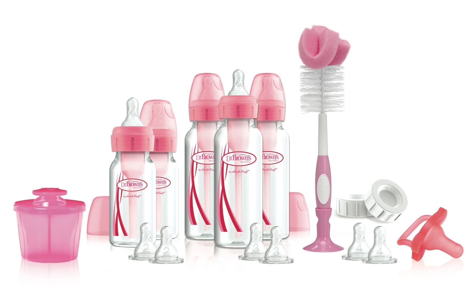Dr. Brown's Options+ Anti-Colic Baby Newborn Gift Set - Pink (8 fl oz)