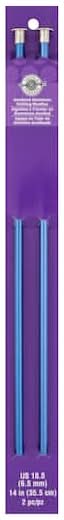 Loops & Threads Anodized Aluminum Knitting Needles, 14" (2 ct)
