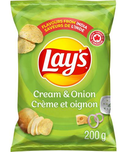 Lay's Potato Chips, Cream-Onion (200 g)