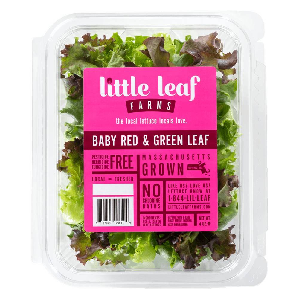 Little Leaf Farms Baby Red and Green Leaf Lettuce