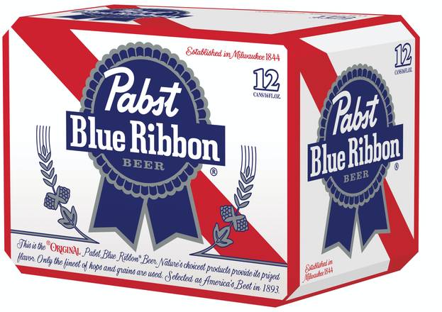 Pabst Blue Ribbon American-Style Lager Beer (12 ct, 12 fl oz)