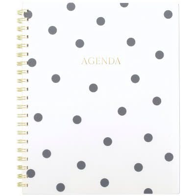 Sugar Paper Essentials 2026 Frosted Black Dot Planner, 11x9.5 in