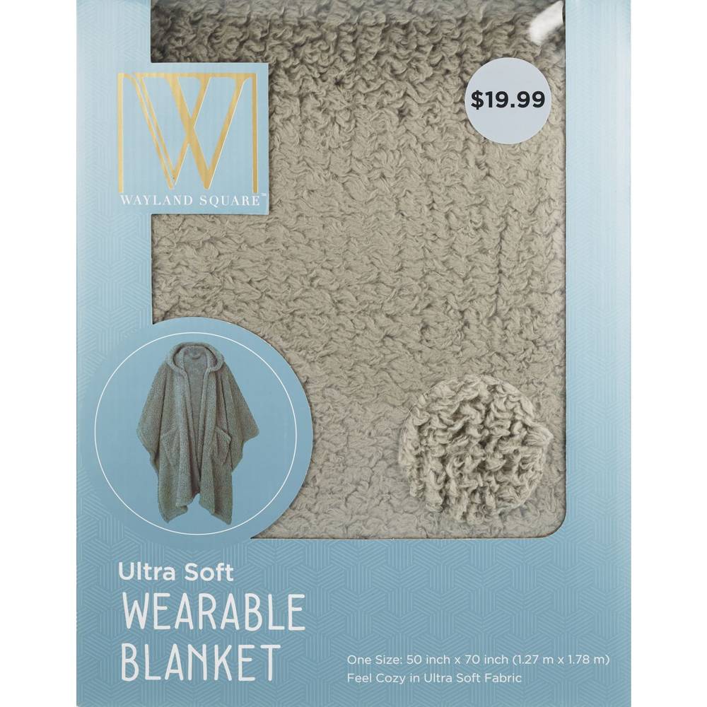 Wayland Square Ultra Soft Wearable Blanket, Gray