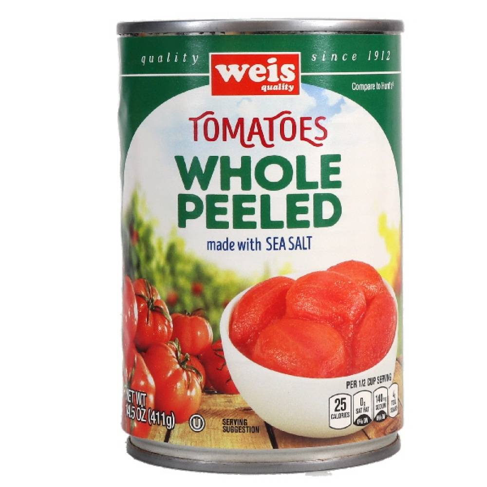 Weis Quality Whole Peeled Tomatoes with Sea Salt