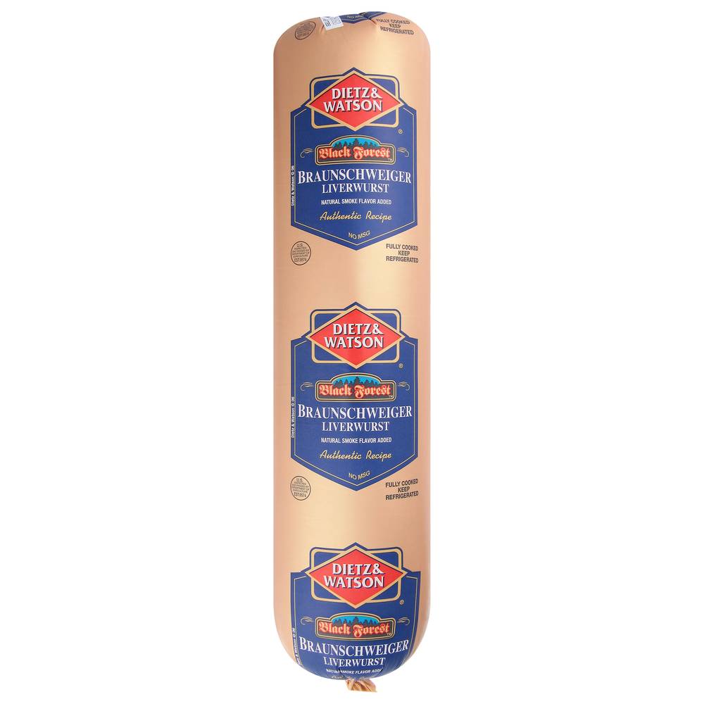 Dietz & Watson Black Forest Liverwurst Braunschweiger (2.19 lbs)