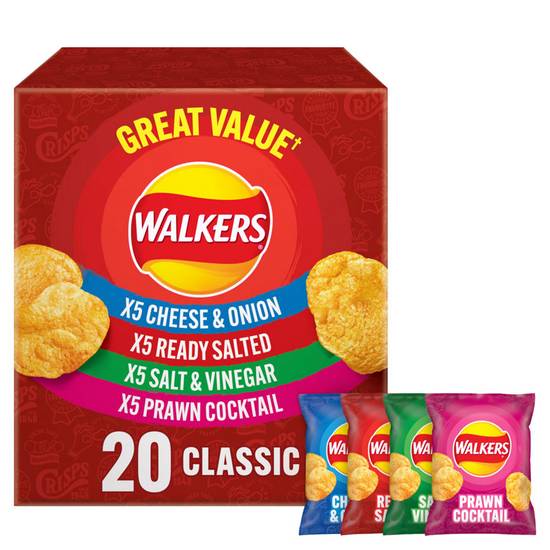 Walkers Classic Pack 20 x 25g