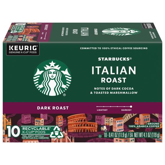 Starbucks K-Cup Pods Dark Roast Coffee (10ct, 0.41 oz)