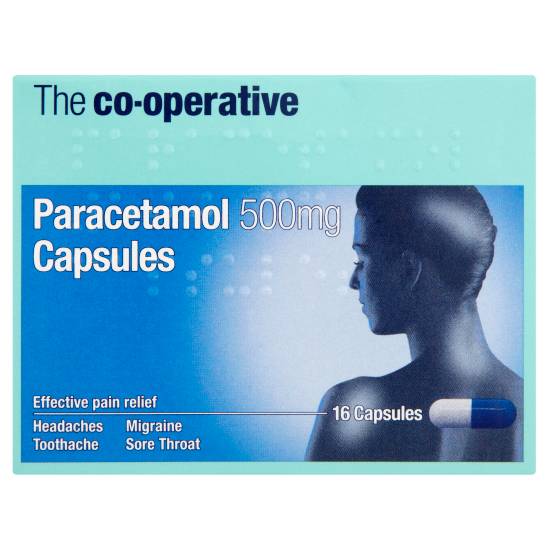 The Co-Operative Paracetamol 500mg Capsules ( 16 ct)