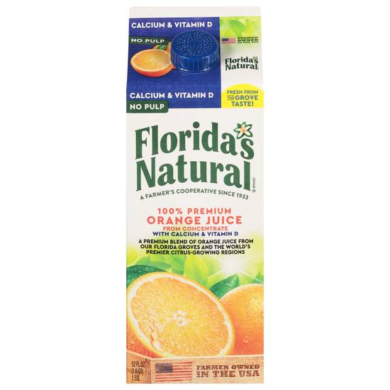 Florida's Natural 100 % Premium Orange Juice (52 fl oz)