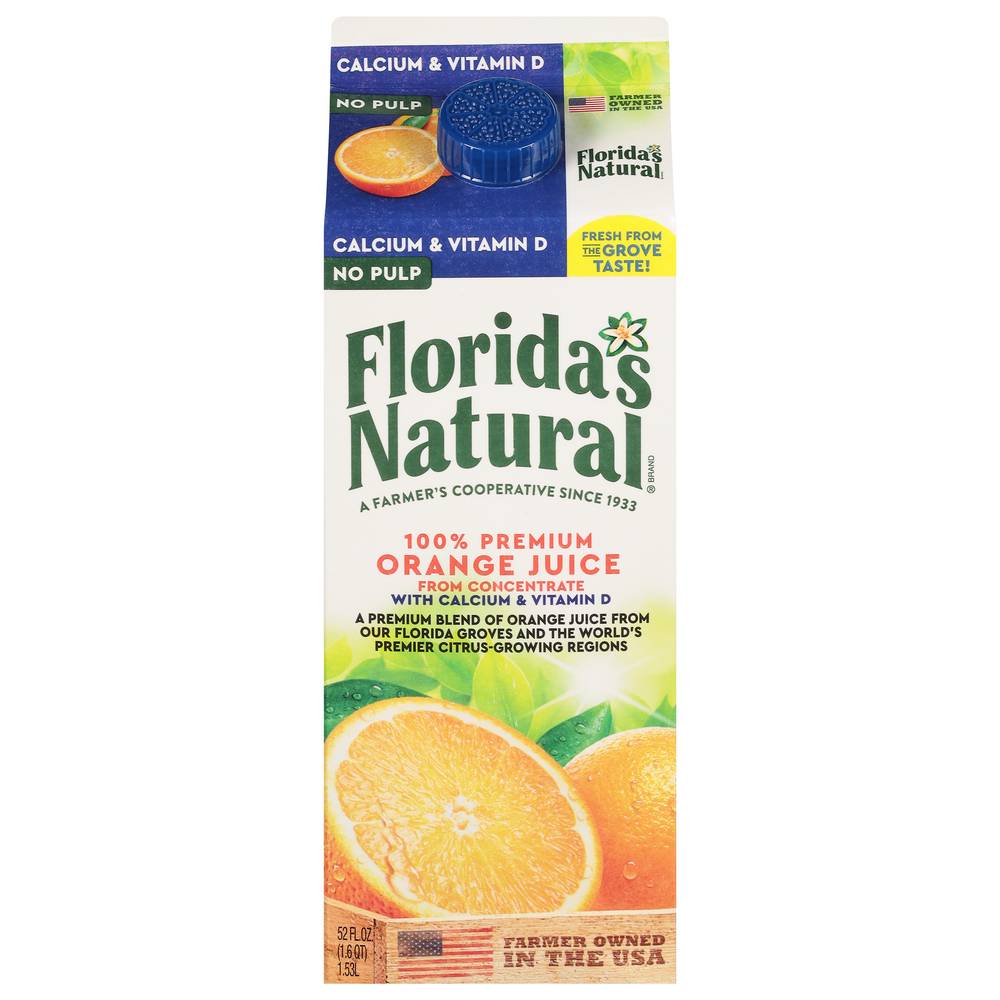 Florida's Natural 100% Premium Orange Juice (52 fl oz)