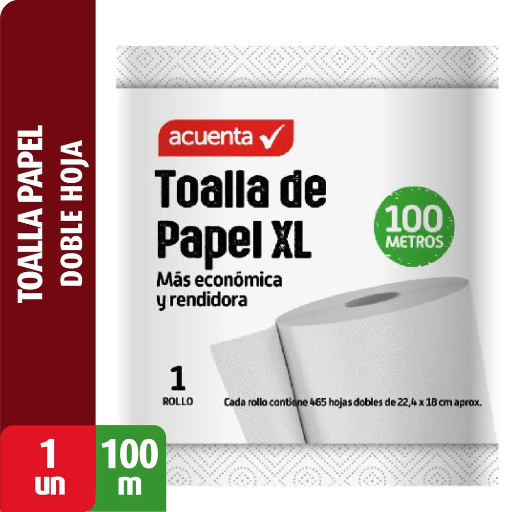 acuenta · Toalla papel doble hoja - XL