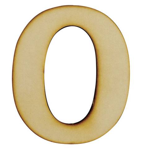 Mdf · Figura madera mdf número 0 de 16 cm (206,9 g)